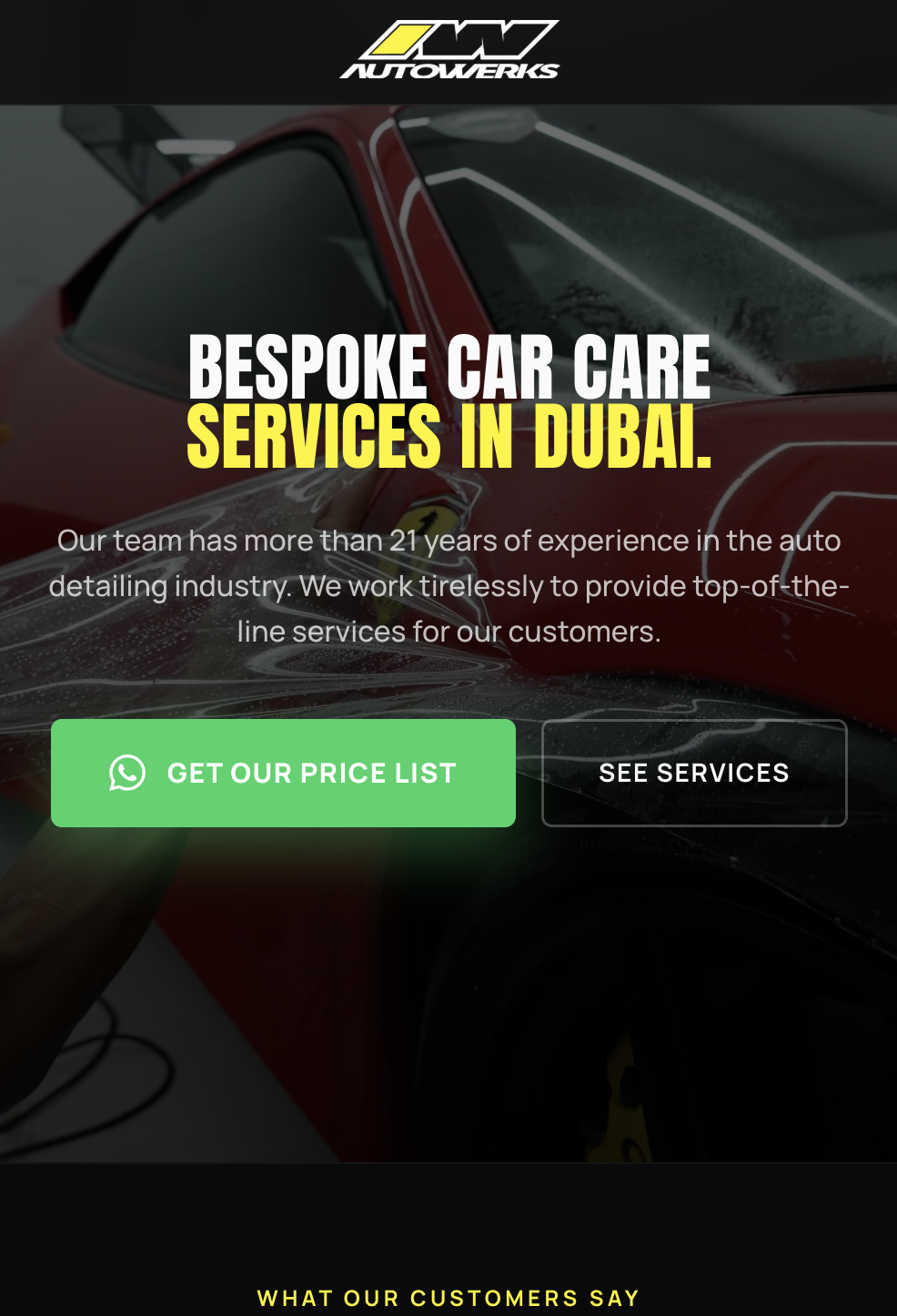 Autowerks landing page by C4